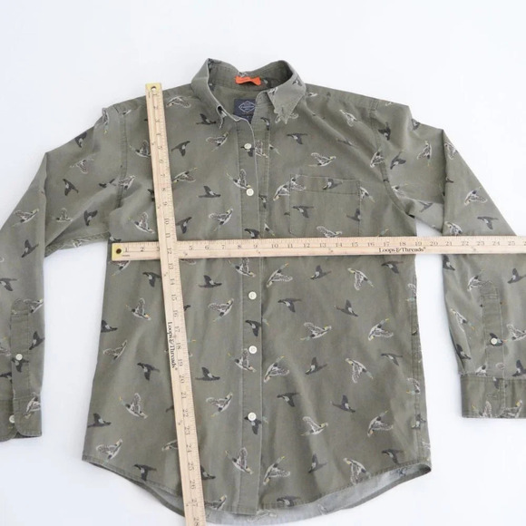 Vintage St.  John's Bay Green Duck Button Up Comfort Stretch Shirt S - Picture 4 of 11